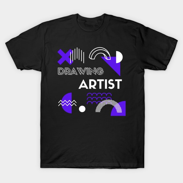 Drawing Artist Retro T-Shirt by Ognisty Apparel